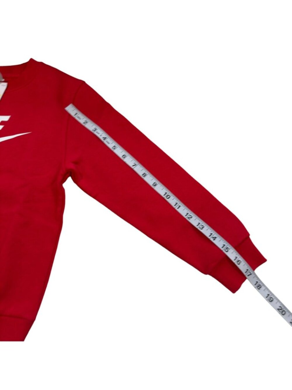 Nike Kids Small Red Sweatshirt Long Sleeve Logo Classic Standard Print -NEW - Picture 7 of 10